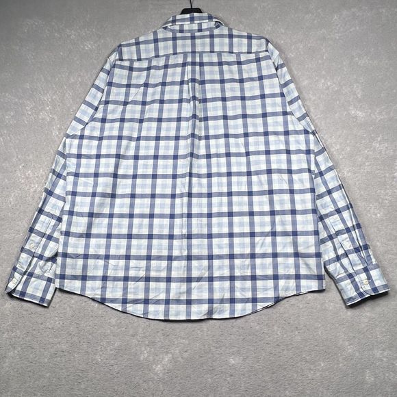 Vineyard Vine Shirt Mens X-Large Blue Plaid Slim Longshore Button Up Long Sleeve - Picture 8 of 13